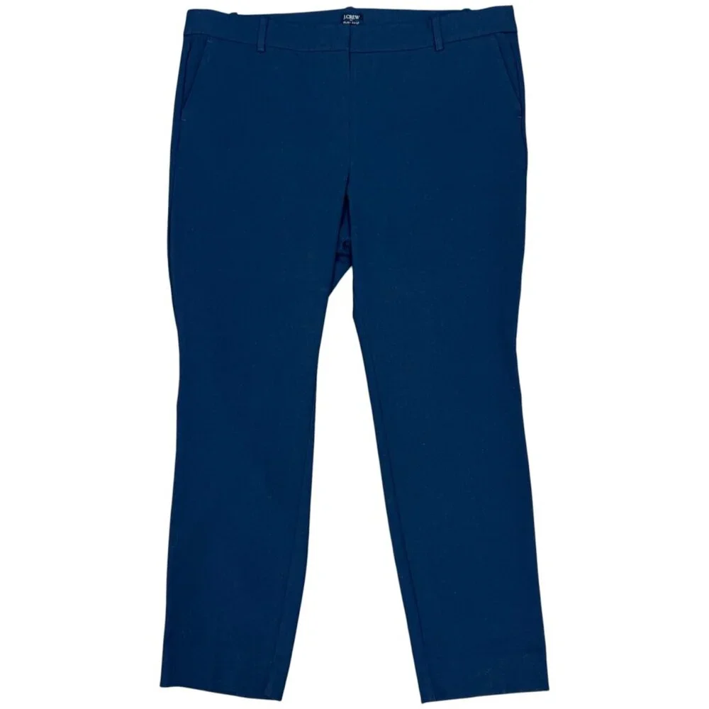 J. CREW Women's EUC Ruby Pant Stretch Twill in Navy Blue |‎ Size 18